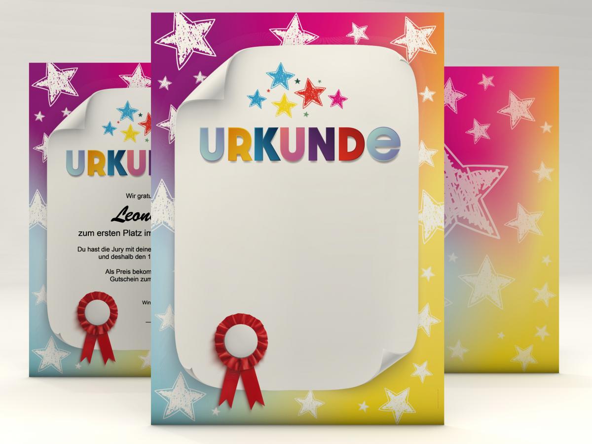 Urkundenpapier für Kinder